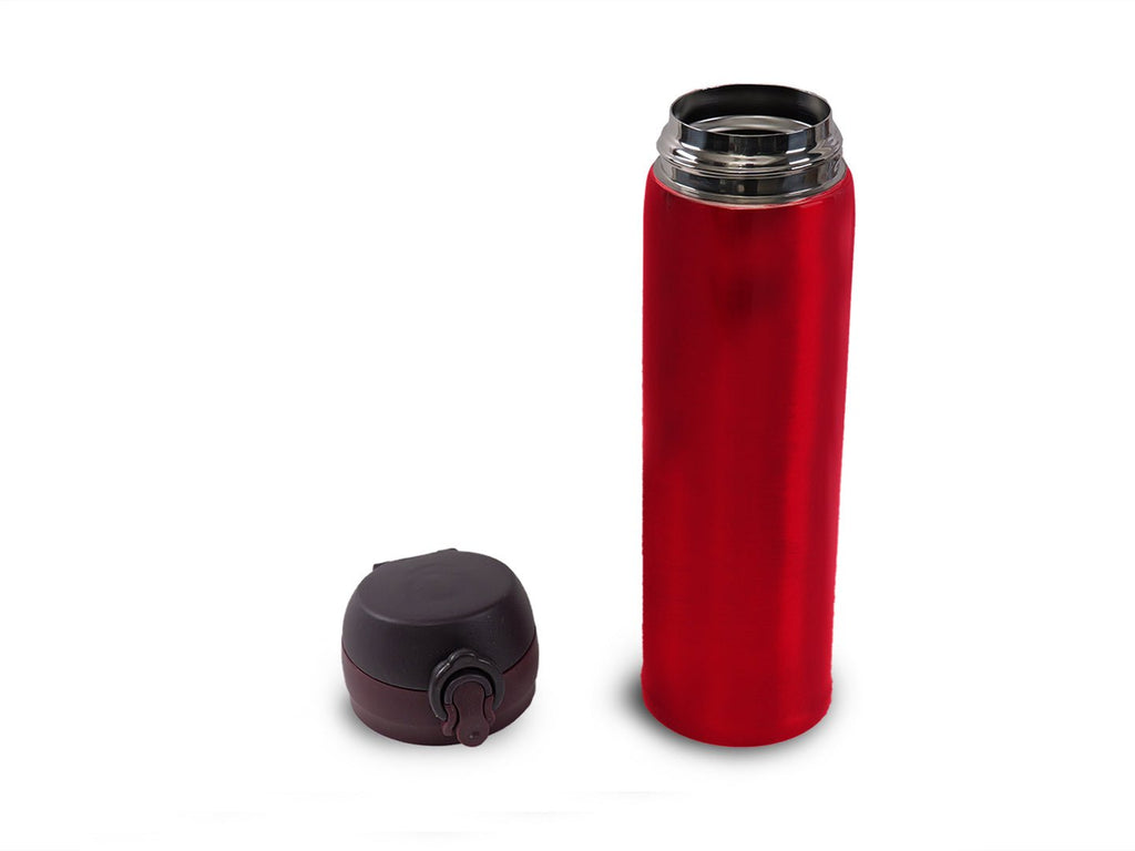  Yellow Bee Red Stainless Steel 500ML Flask Open view