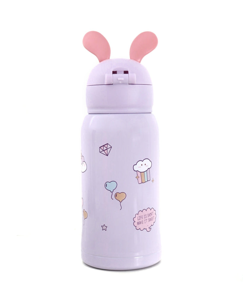 Yellow Bee Purple Unicorn Flask with Matching Carry Pouch