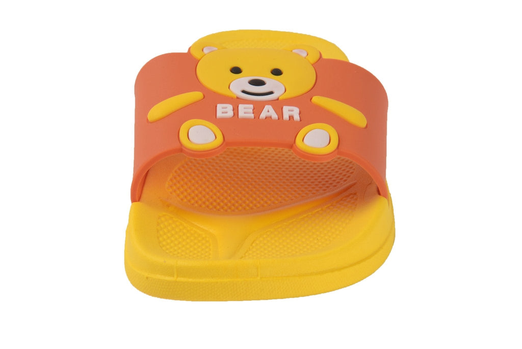 Side View Showcasing the Teddy Bear Design on Yellow Slides