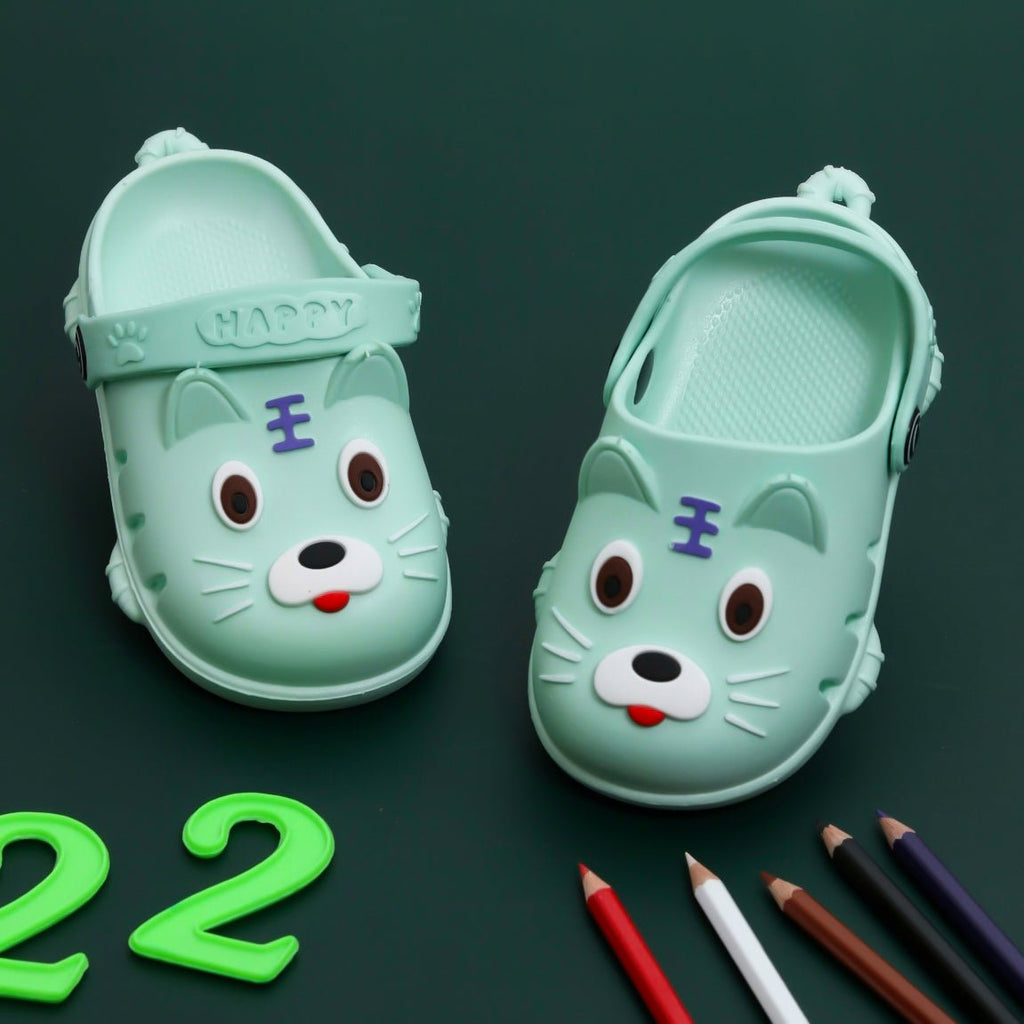 Pair of Mint Green Puppy Clogs for Kids