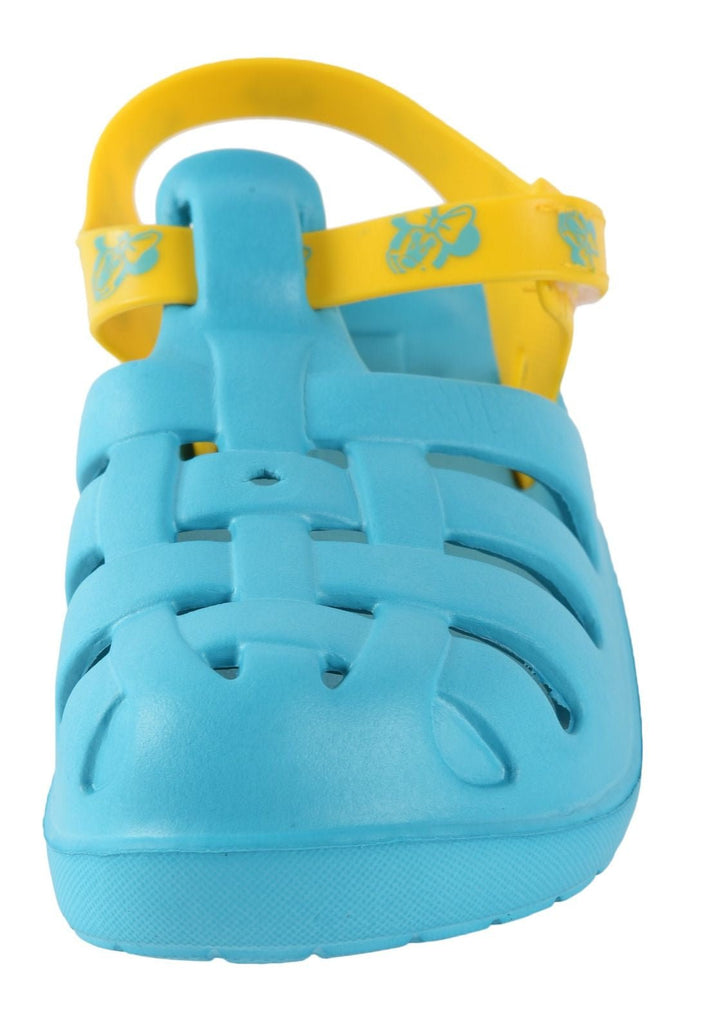 Close-Up Details of Youth Aqua Playtime Clogs with Adjustable Strap